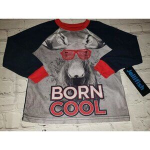 𝅺NWT Jellyfish Kids Boys Size XS 4/5 Born Cool Long-Sleeve Shirt